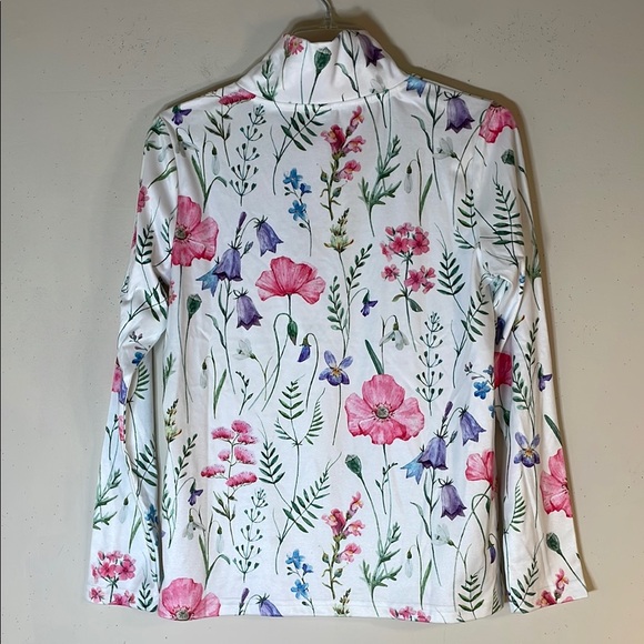 NWT. Exclusive Love Small High Neck Floral Long Sleeve Top. - Picture 7 of 7